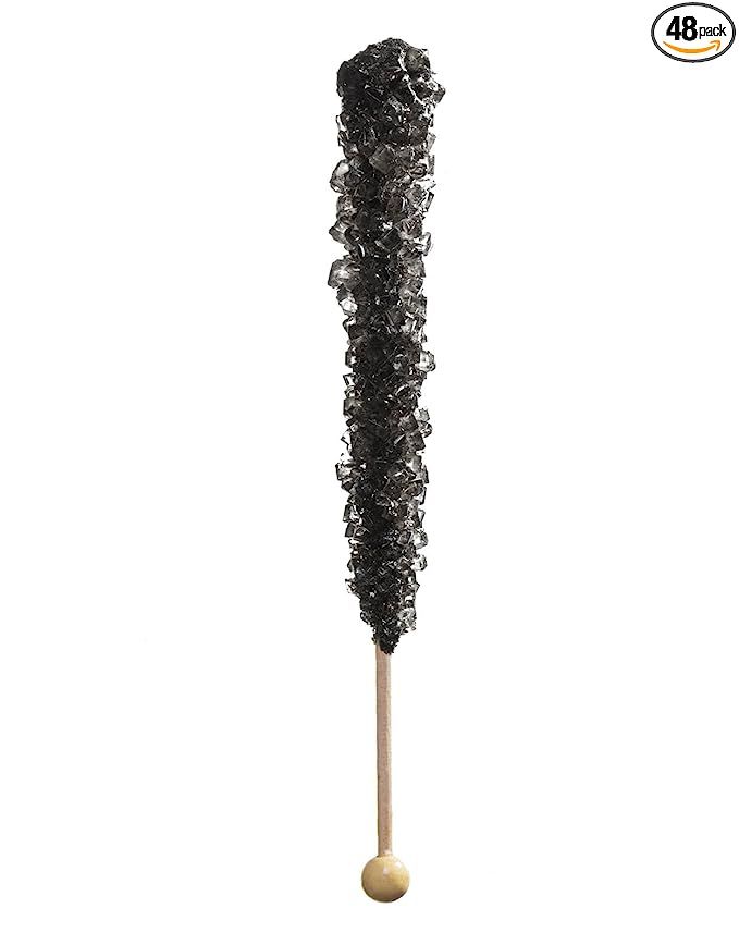 24 Black Rock Candy, 24 White Rock Candy - 48 Total Sticks - How to Build a Candy Buffet Table Gu... | Amazon (US)