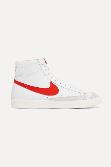 Blazer Mid 77 Vintage suede-trimmed leather high-top sneakers | NET-A-PORTER (UK & EU)