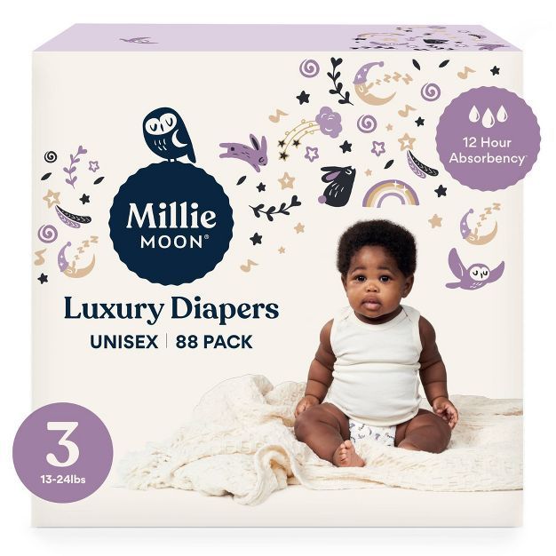 Millie Moon Luxury Diapers - (Select Size and Count) | Target