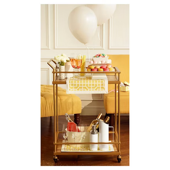 Wood & Gold Finish Bar Cart - Threshold™ | Target