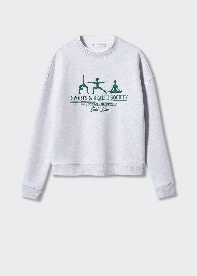 Embroidered message sweatshirt | MANGO (US)