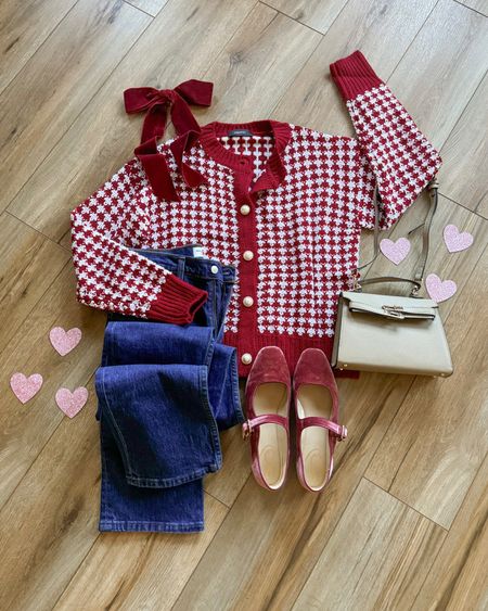 Valentine’s Day outfit. Amazon fashion. Red cardigan. Pearl button cardigan.

#LTKSeasonal #LTKsalealert #LTKGiftGuide