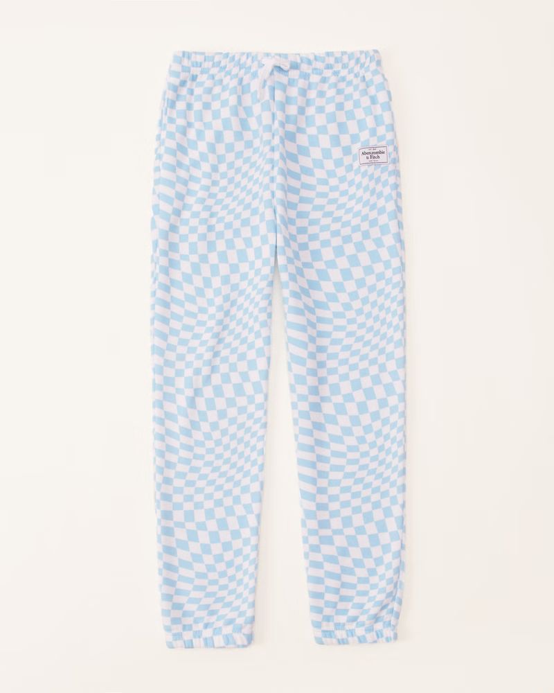 girls pattern easy-fit logo sweatpants | girls bottoms | Abercrombie.com | Abercrombie & Fitch (US)
