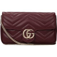 Gucci Marmont Pochette Women's Leather Red/Burgundy | Balardi (US & Canada)