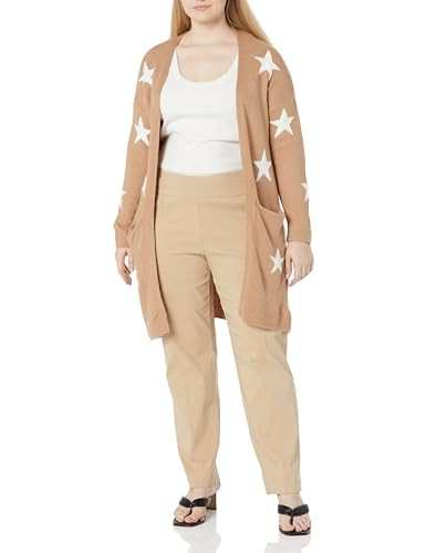 EVANS Women's Plus Size Cardigan Starry, Camel Marle | Amazon (US)