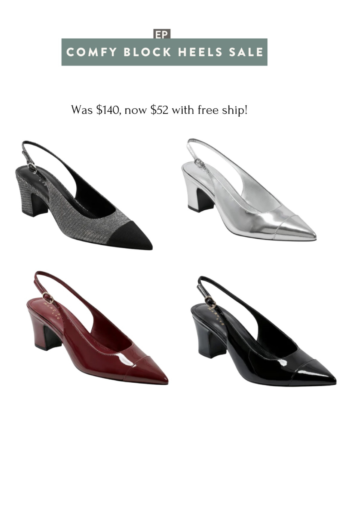 Big sale on these Marc Fisher slignback heels that I own!

I got size 5.5 and appreciate the stable low block heel for workwear 

#LTKFindsUnder50 #LTKSaleAlert #LTKWorkwear