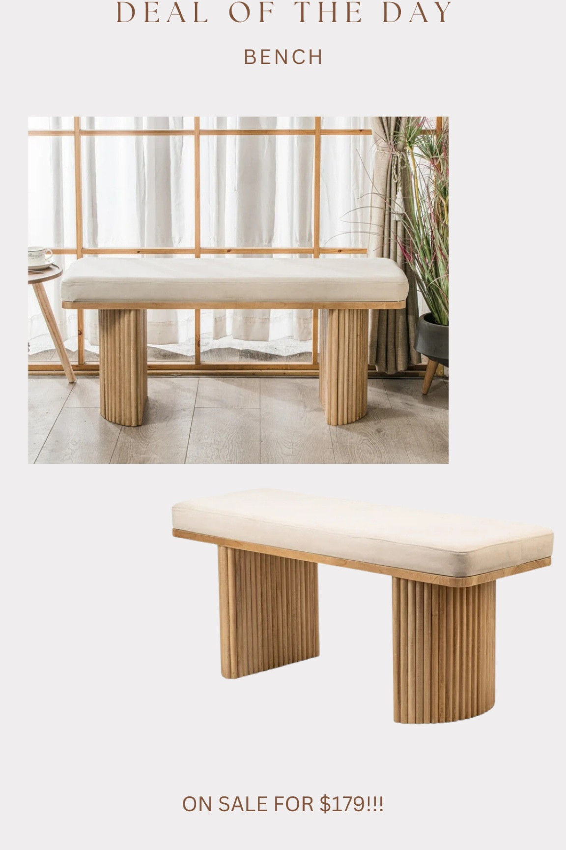 Brand new Walmart bench!!!! This is the best priced fluted base bench I’ve found yet 😍😍😍

#LTKSaleAlert #LTKStyleTip #LTKHome