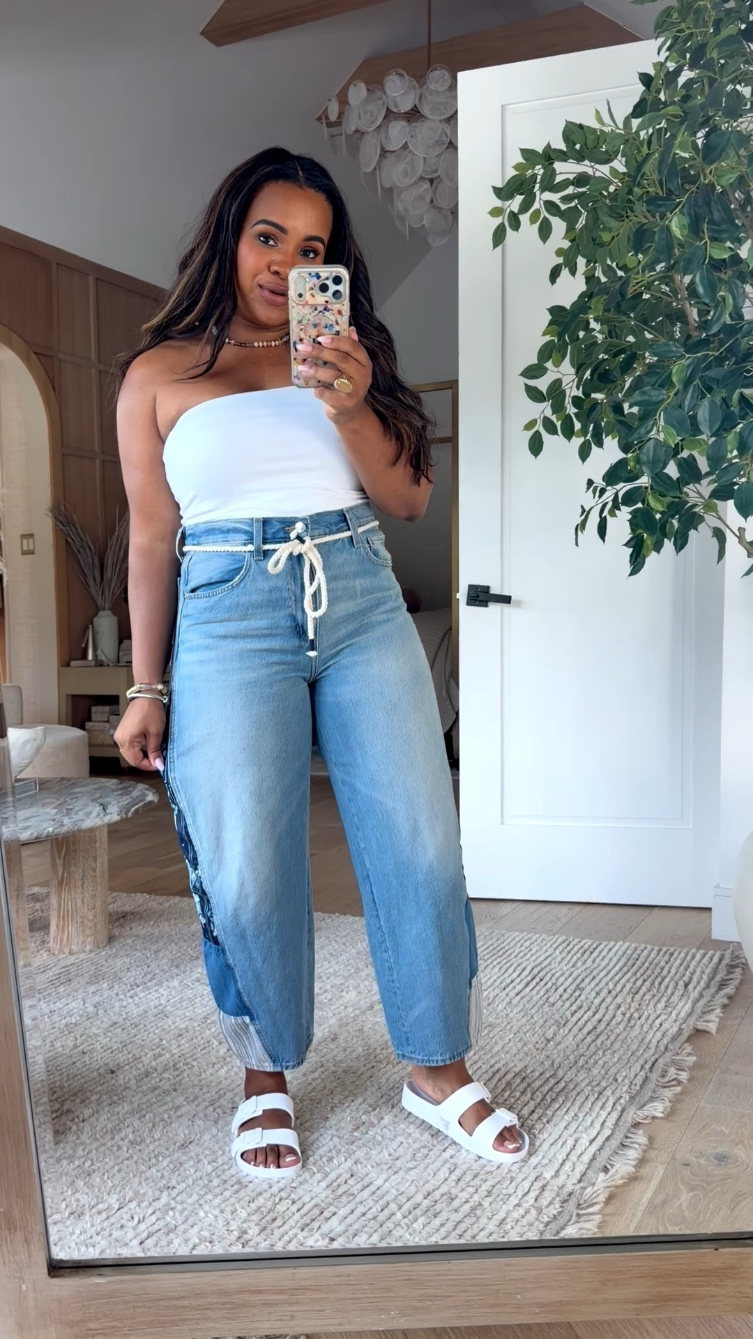 These high waisted jeans are 10/10 with the cutest patchwork from Target! Paired with a tube top also from Target ✨

#LTKSeasonal #LTKootd #LTKgrwm