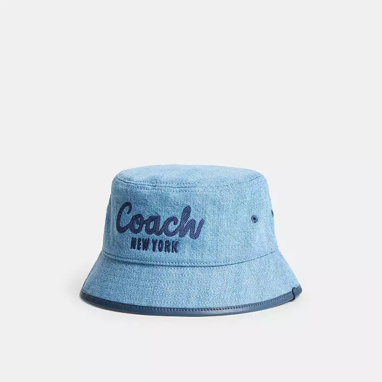 Coach Script Embroidered Denim Bucket Hat | Coach (US)