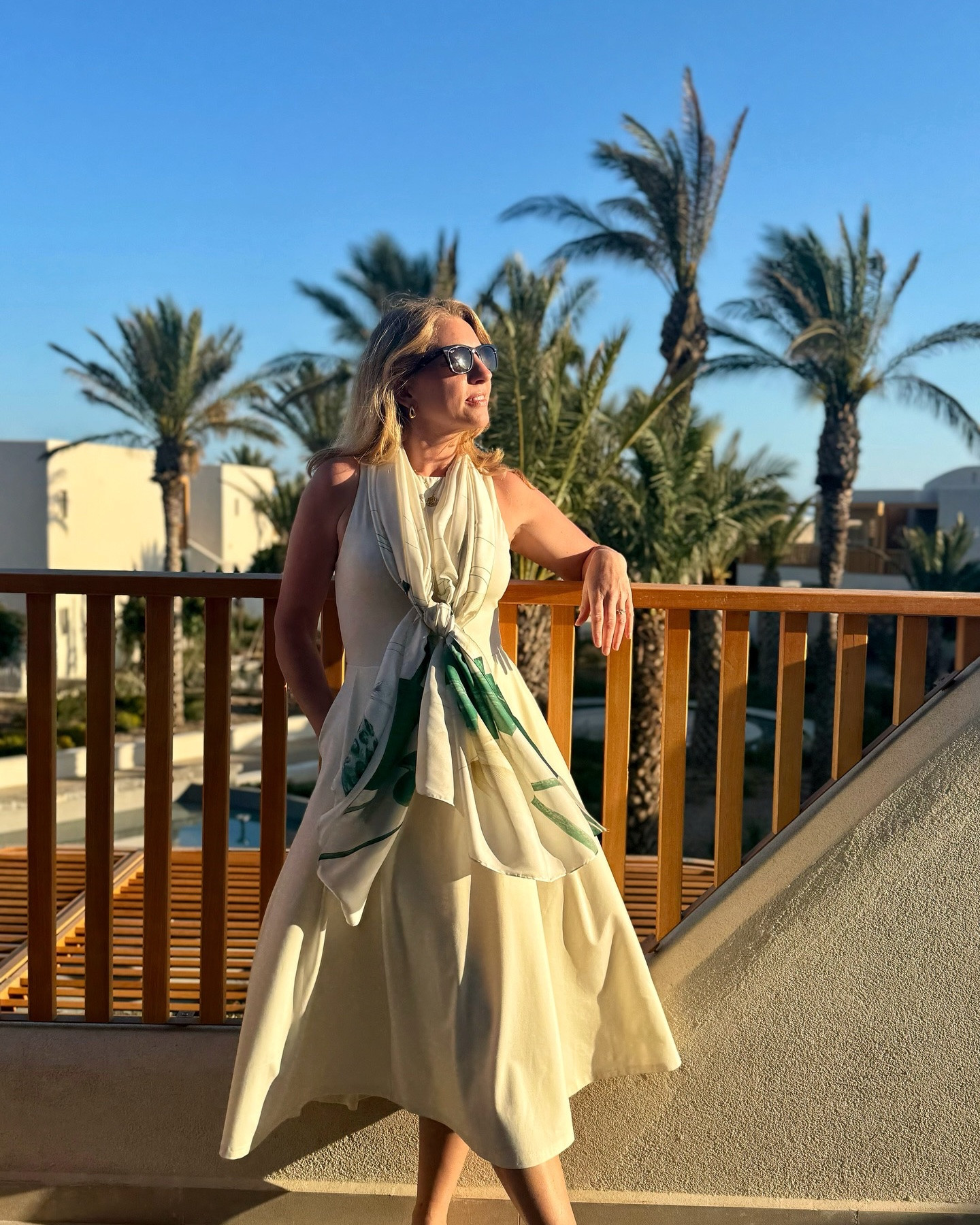 No spring holiday in Europe is complete without a lightweight scarf and this one from @dentsgloves was the perfect accessory for a neutral dress.

Lightweight and easy to pop in a small bag, it’s perfect to keep the chill off when you don’t want to carry around heavier layers.

I’ll link this scarf in my stories- lovely quality at a brilliant price point.

Nature inspired scarf @dentsgloves 
PR

More photography from my niece- she took them on the condition I featured something of hers. Swipe to the last pic in my bag to see what it was 😅

•
•
•
#summerscarf #holidaystyle #dentsgloves #neutralstyle #labubu