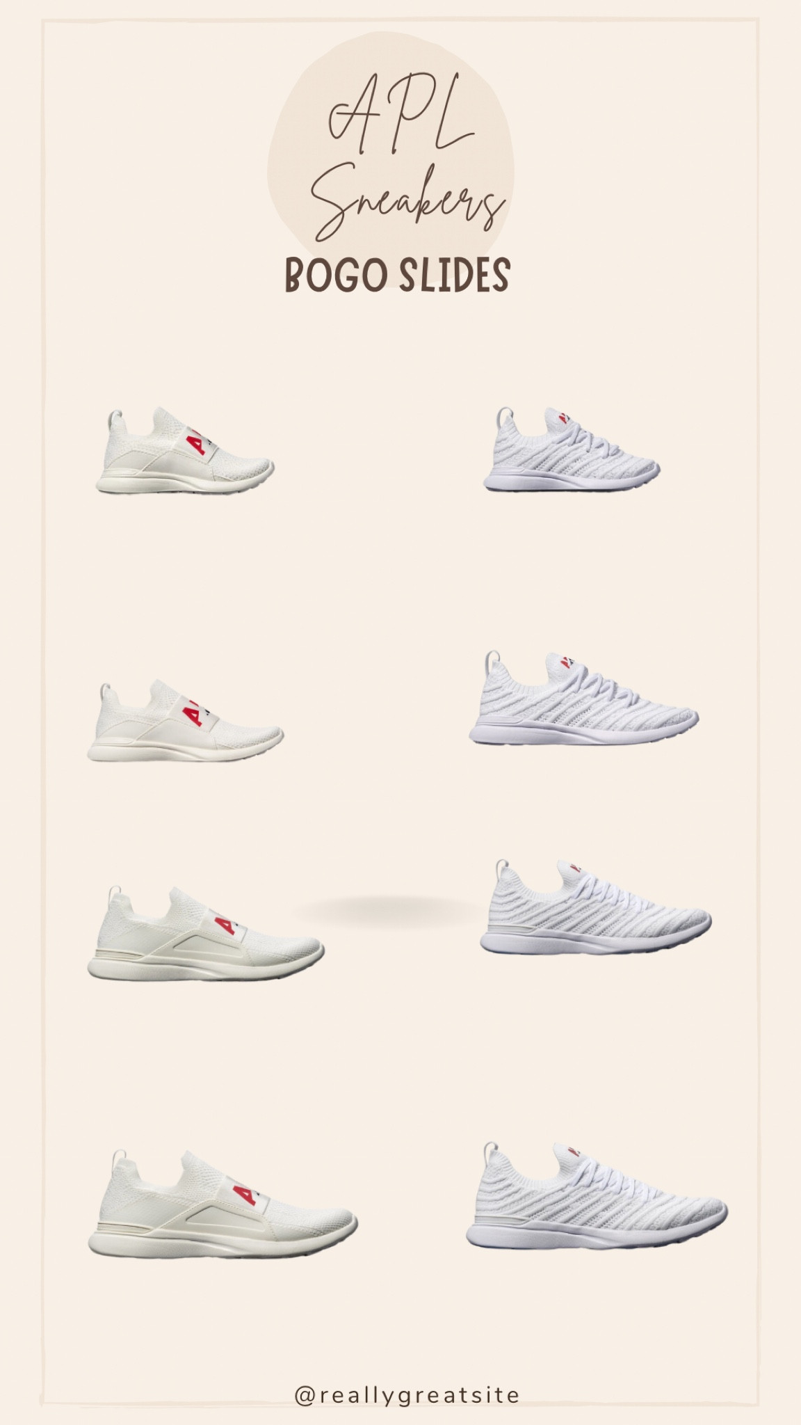 Buy a pair of sneakers get a free pair of slides use code JUL4

#LTKShoeCrush #LTKActive #LTKSaleAlert