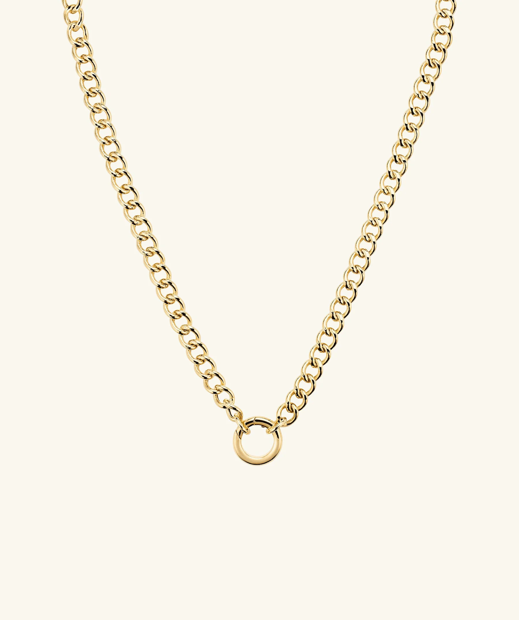 Curb Chain Charm Necklace | Mejuri Fine Crew