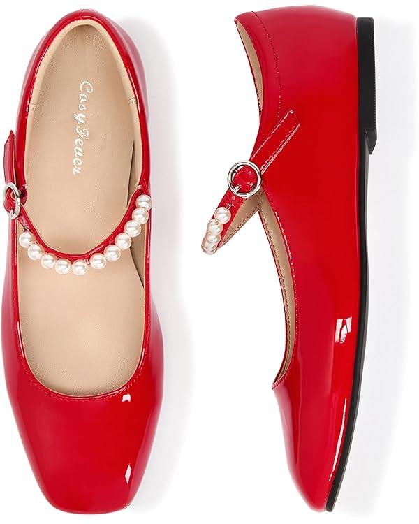 CosyFever Women's Flats Dressy Mary Jane Ballet Shoes Closed Toe for Casual Business Office | Amazon (US)