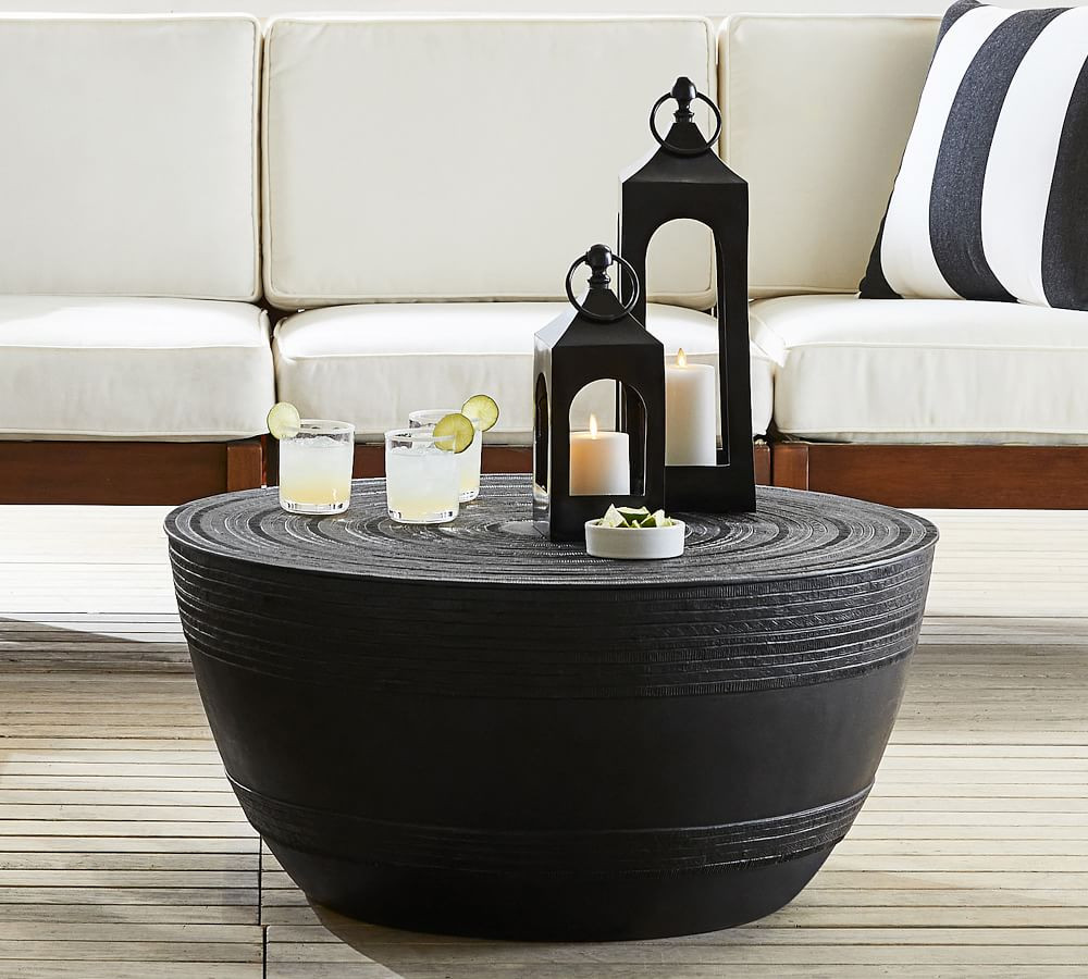 Frog Drum Indoor/Outdoor Metal Coffee Table | Pottery Barn (US)
