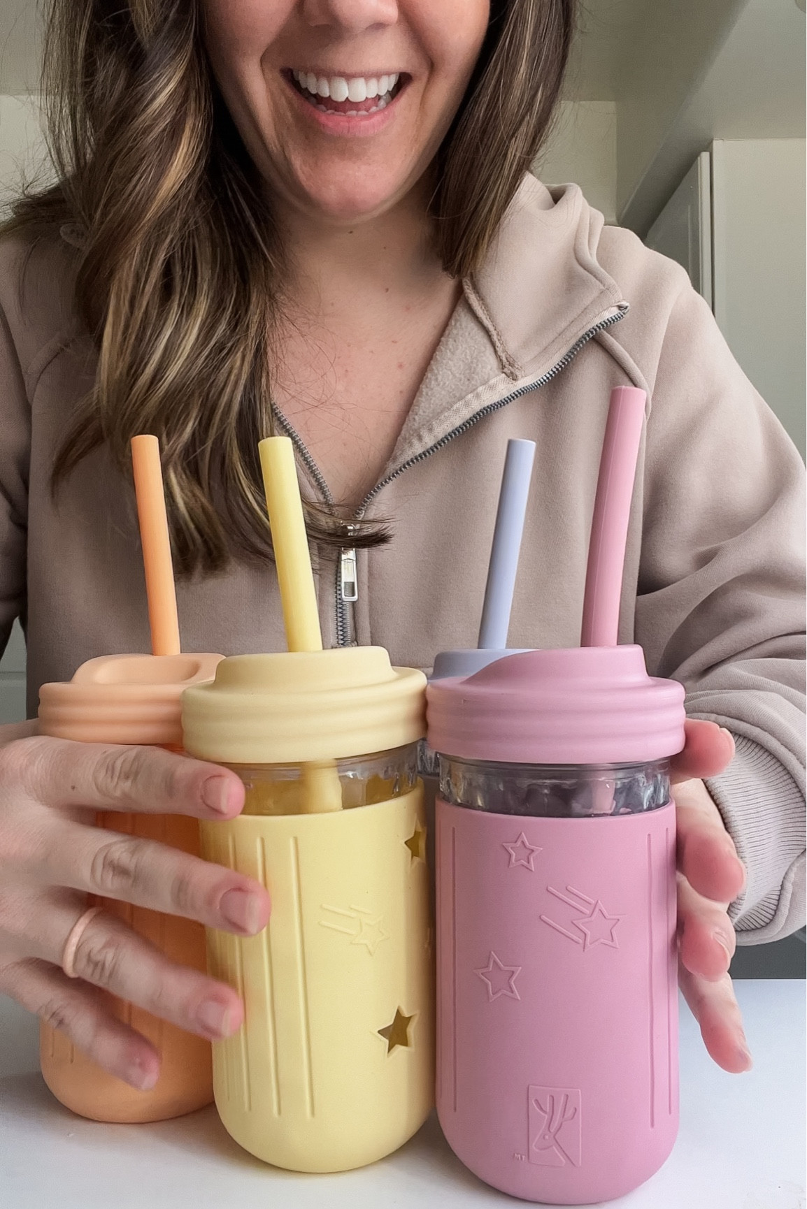 The best non-toxic toddler glass cups and alternative to plastic! 🌿 we’ve had these a few years and love them! They come in two sizes (8oz and 14oz) and tons of cute colors! 

#LTKhome #LTKbaby #LTKkids
