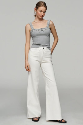Good American Good Waist High-Rise Palazzo Pants | Anthropologie (US)
