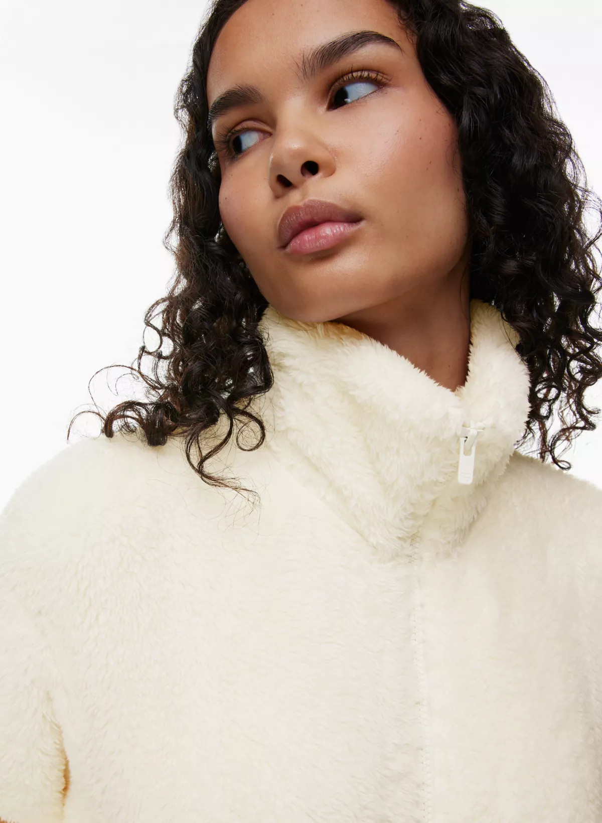 MOCKNECK FUZZY ZIP-UP | Aritzia