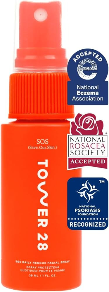 Tower 28 SOS Daily Rescue Facial Spray for Sensitive Skin, Hypochlorous Acid Spray Helps Visibly ... | Amazon (US)