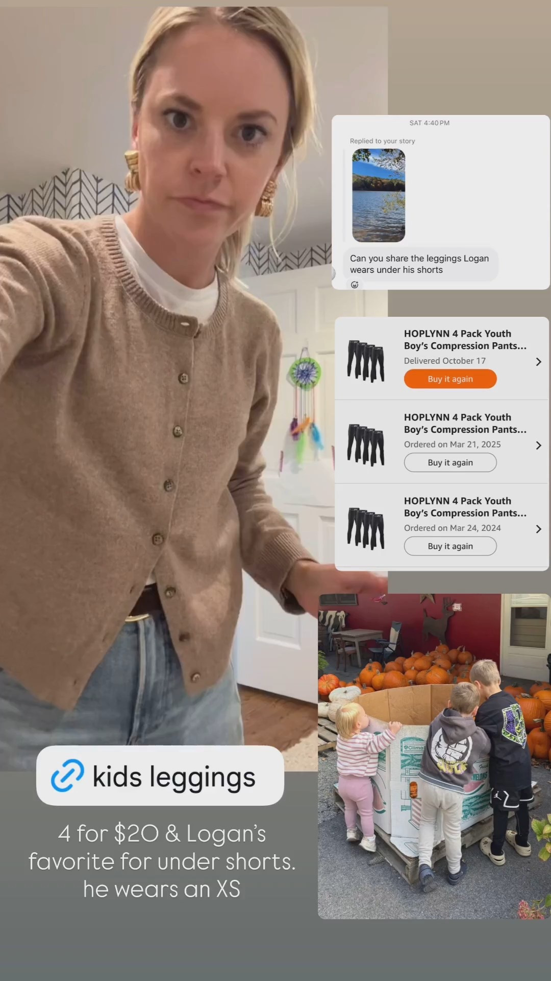 If your kids insists on wearing shorts all year round, these are Logan’s favorite leggings to wear underneath. 4pk for $20
•my outfit - medium cardigan, 26 jeans, flats tts 

Amazon kids leggings, boys athletic leggings

#LTKFindsUnder50 #LTKKids