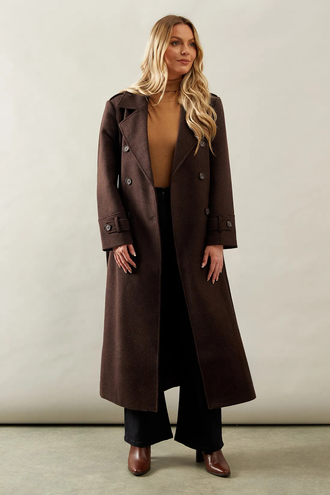 Jackets & Coats | Belted Button Detail Coat | Wallis | Debenhams UK