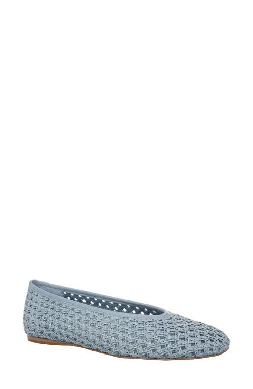 Nordstrom Maddox Raffia Flat in Blue Raffia at Nordstrom, Size 10 | Nordstrom