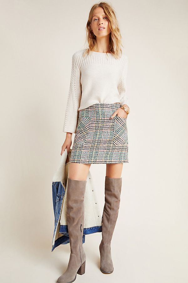 Bijou Plaid Knit Mini Skirt | Anthropologie (US)