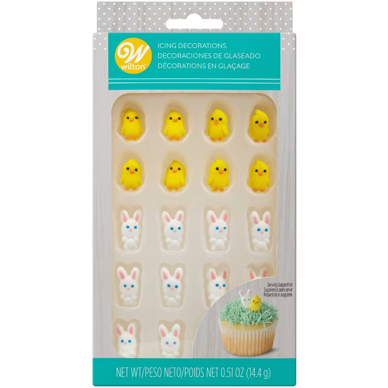 Wilton Easter Chicks and Bunnies Icing Decorations - 20ct | Target