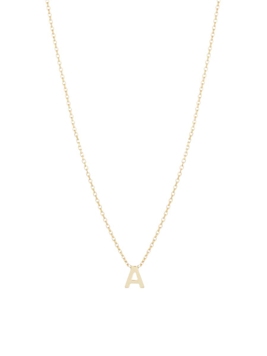 14K Yellow Gold Initial Pendant Necklace | Saks Fifth Avenue