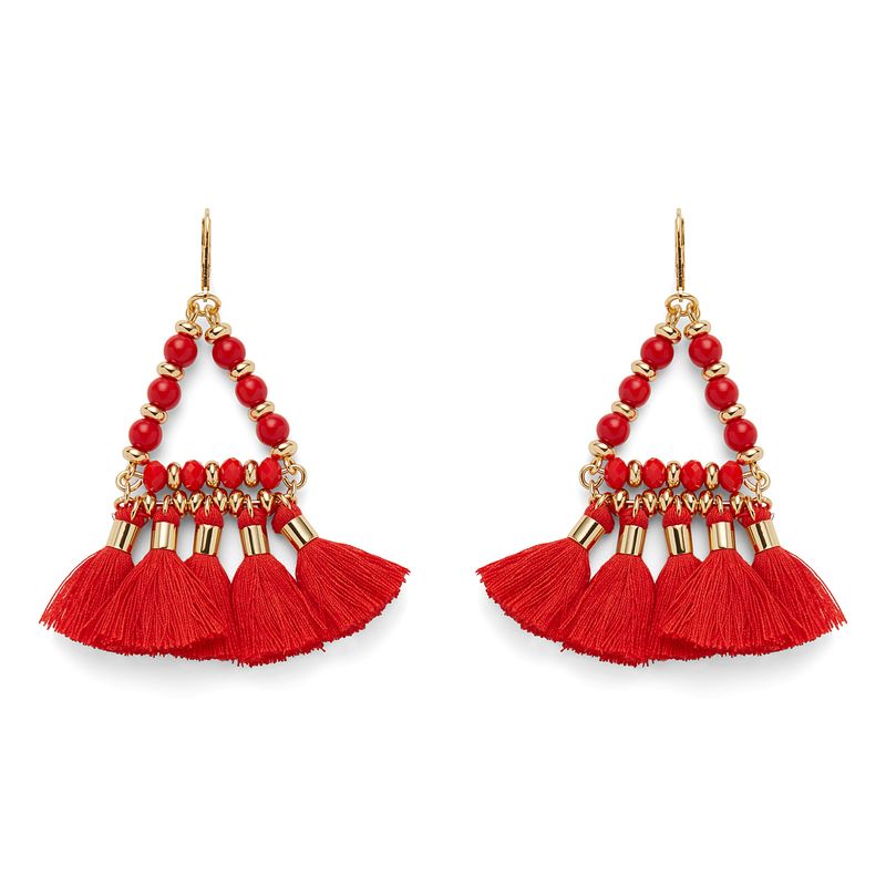 Ibiza Earrings in Gold and Hot Coral by WILDE - Rocksbox | Rocksbox