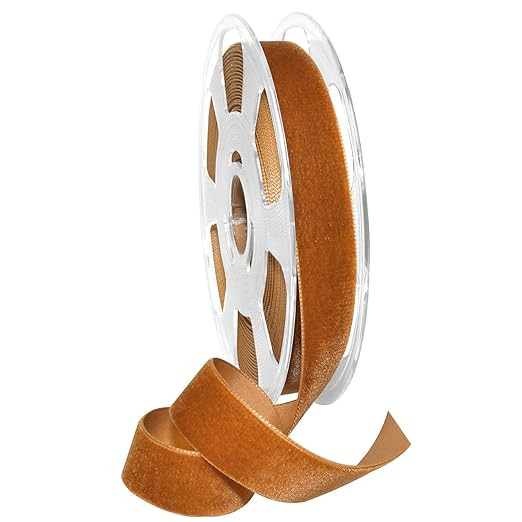 Morex Ribbon, Nylon, 7/8 inch by 11 Yards, Copper, Item 01225/10-447 Nylvalour Velvet Ribbon, 7/8... | Amazon (US)