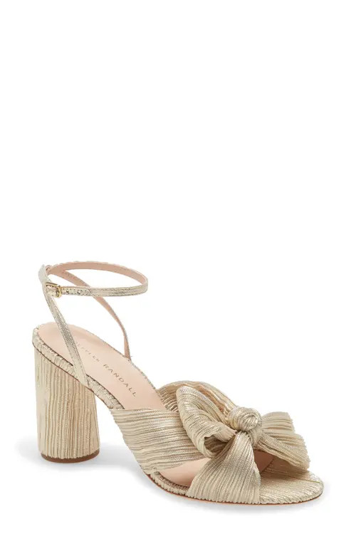 Loeffler Randall Camellia Knotted Sandal in Platinum at Nordstrom, Size 11 | Nordstrom