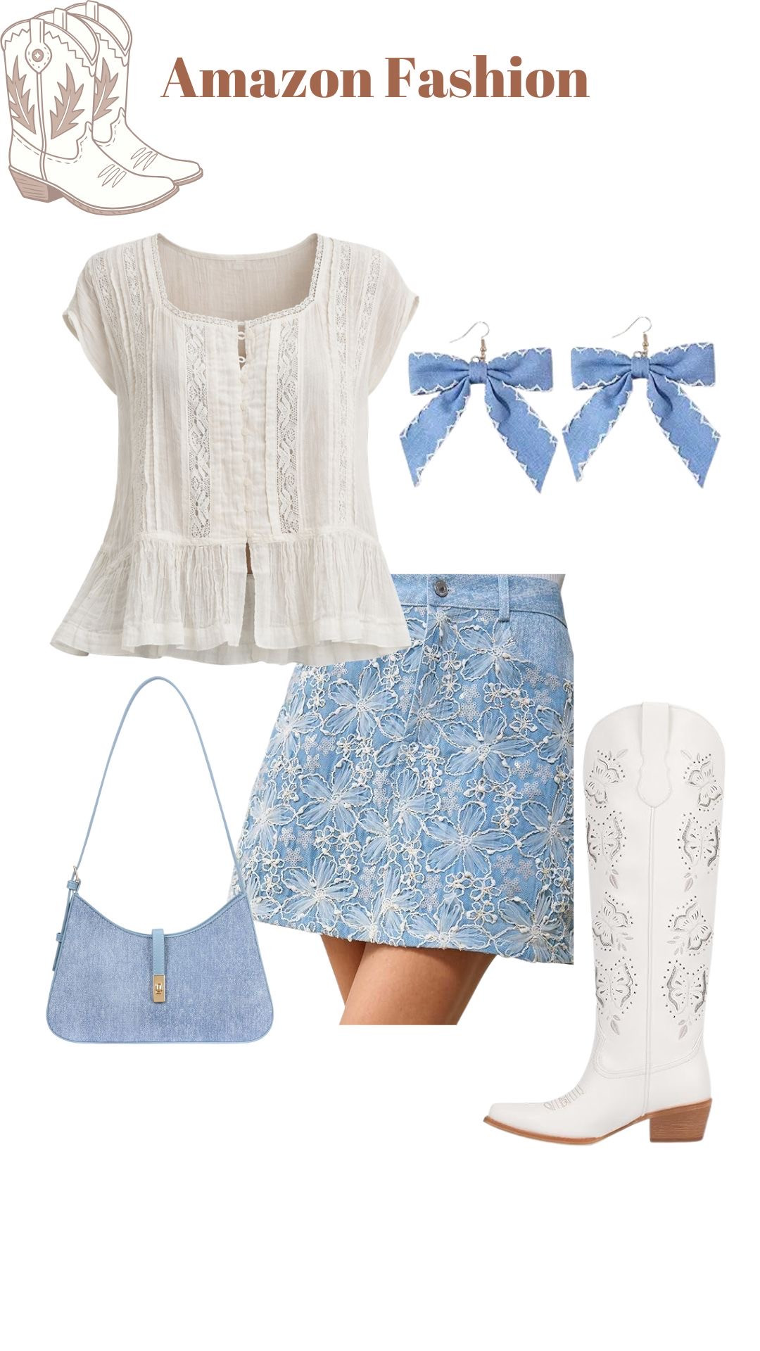 Got my western boho outfit on! Loving these denim bow earrings and cowboy boots from Amazon. 🌵🤠

#LTKMidsize #LTKootd #LTKSeasonal