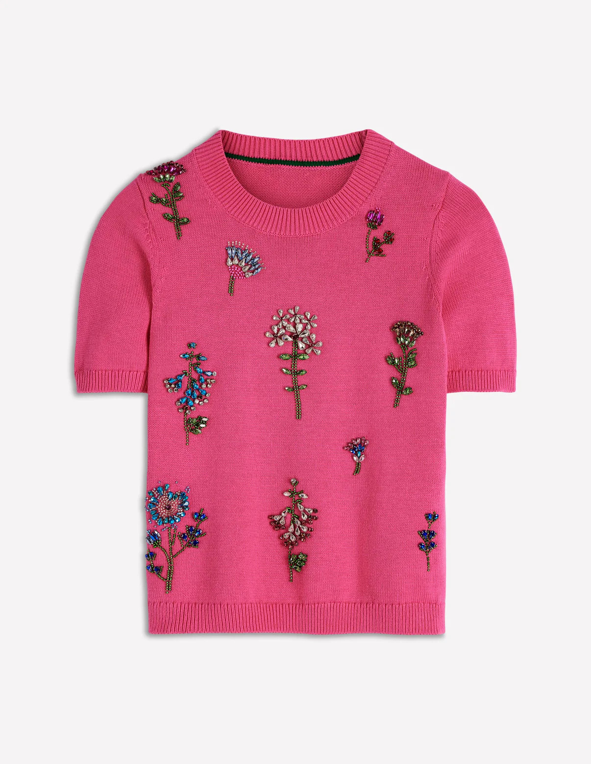 Embellished T-Shirt-Pink Punch | Boden (US)