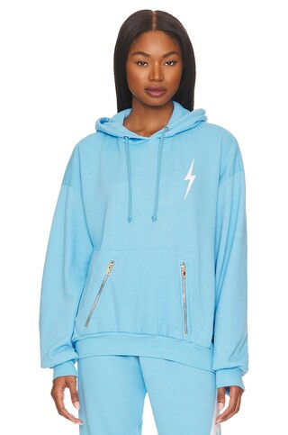 Aviator Nation Bolt Stitch Hoodie in Sky & White from Revolve.com | Revolve Clothing (Global)