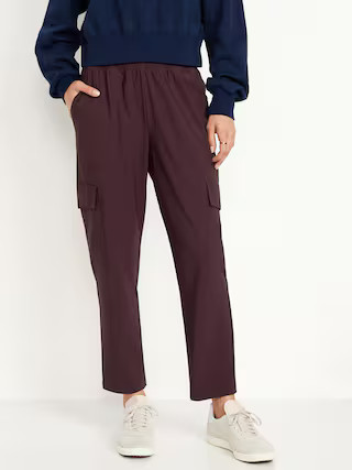 High-Waisted SleekTech Cargo Ankle Pants | Old Navy | Old Navy (US)
