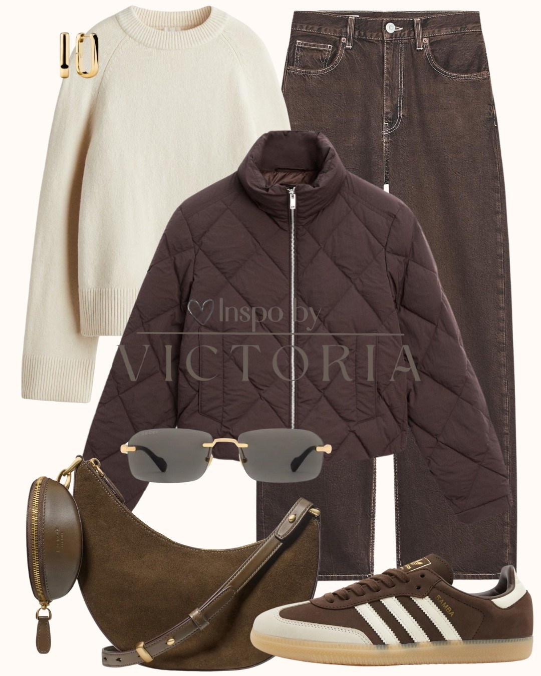 ✨ Cozy & chic fall vibes 🍂🤎
Loving this neutral look — comfy, stylish, and perfect for a crisp day out!

👖 Jeans are from Zara | Ref. N 1300/253/700
🧥 Quilted jacket for that warm layered look
👟 Classic Adidas sneakers to keep it casual
👜 Sleek brown suede bag for the perfect finish
🕶️ Minimal sunnies + gold hoops to elevate the outfit

#FallOutfit #NeutralStyle #ZaraJeans #AdidasSamba #OOTD #FallFashion #LTKFall #LTKStyle #LTKOutfit #CasualChic

#LTKStyleTip #LTKSeasonal #LTKFallSale