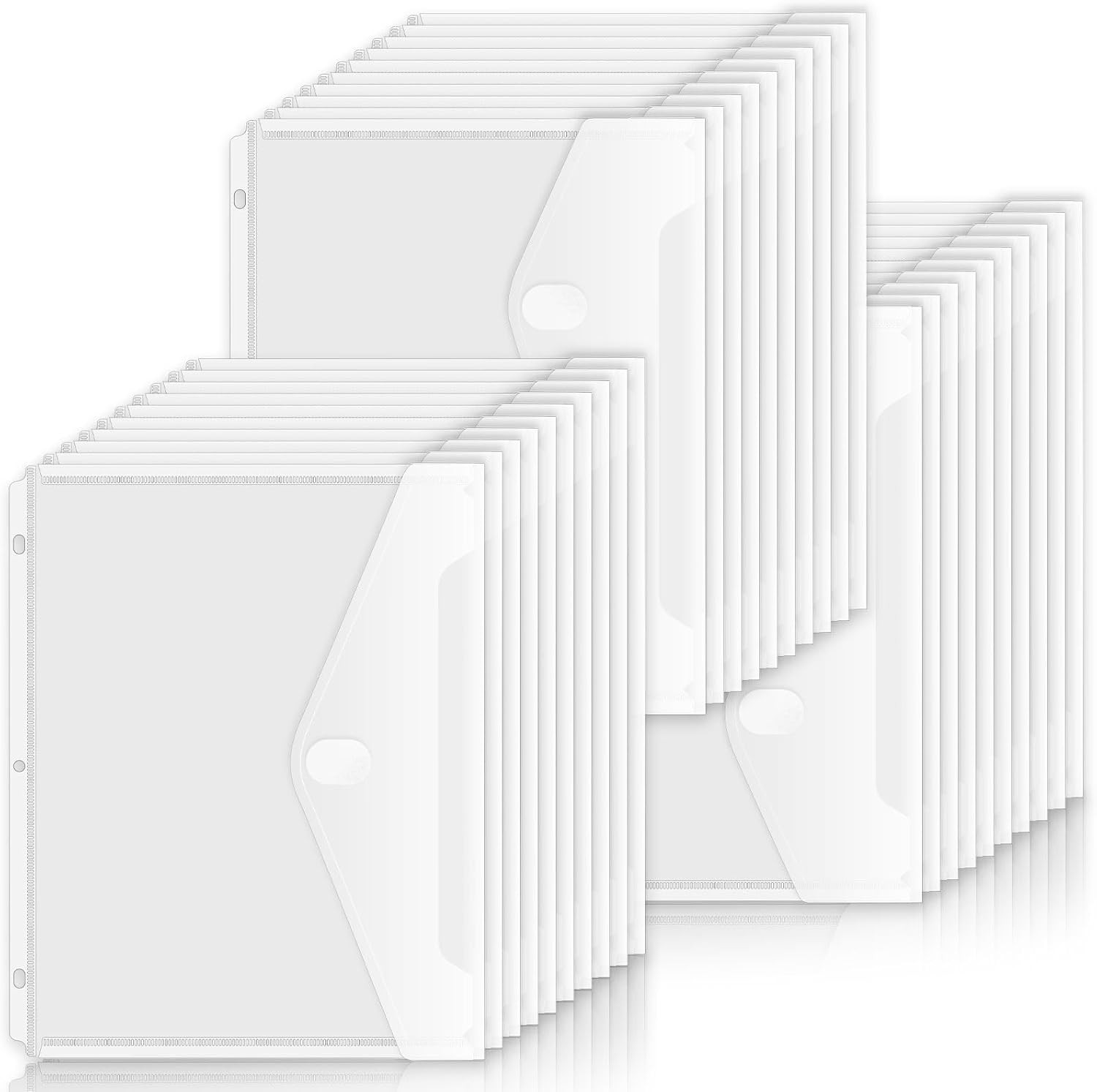 Sooez 30Pack Binder Folders with Space-Saving Closure, Super Heavyweight Binder Pockets for 3 Rin... | Amazon (US)