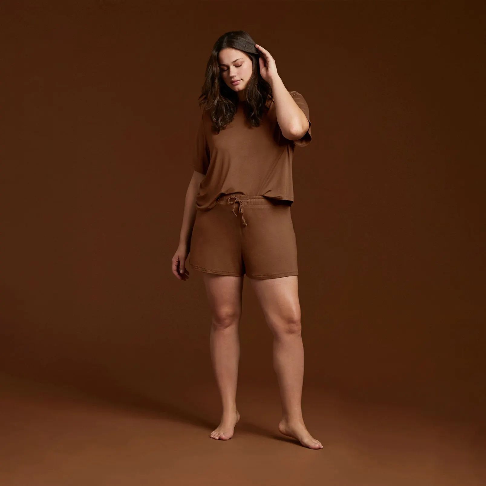 Women's Pajama Shorts Set - Chocolate - nuuds | nuuds