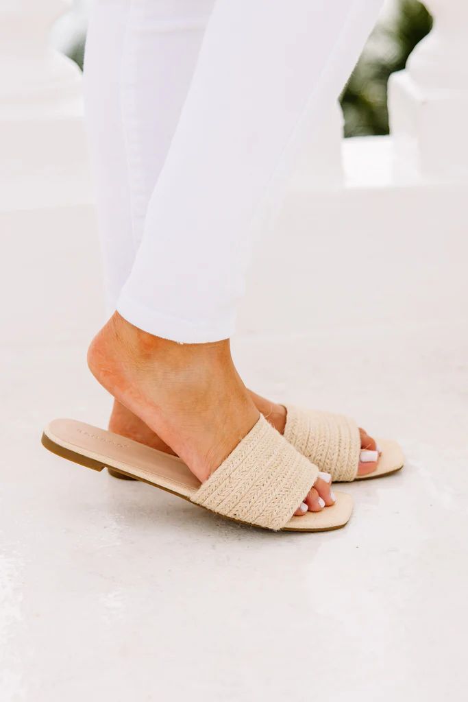 Let's Get Away Natural White Sandal | The Mint Julep Boutique