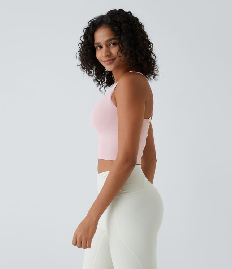 Women’s Crisscross Backless Cropped Yoga Tank Top - Halara | Halara UK