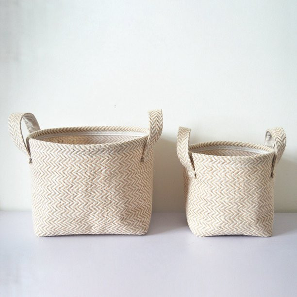 SUPERHOMUSE Household DIY Handmade Woven Storage Baskets Flower Pot Jute Cloth Sundries Holder Un... | Walmart (US)