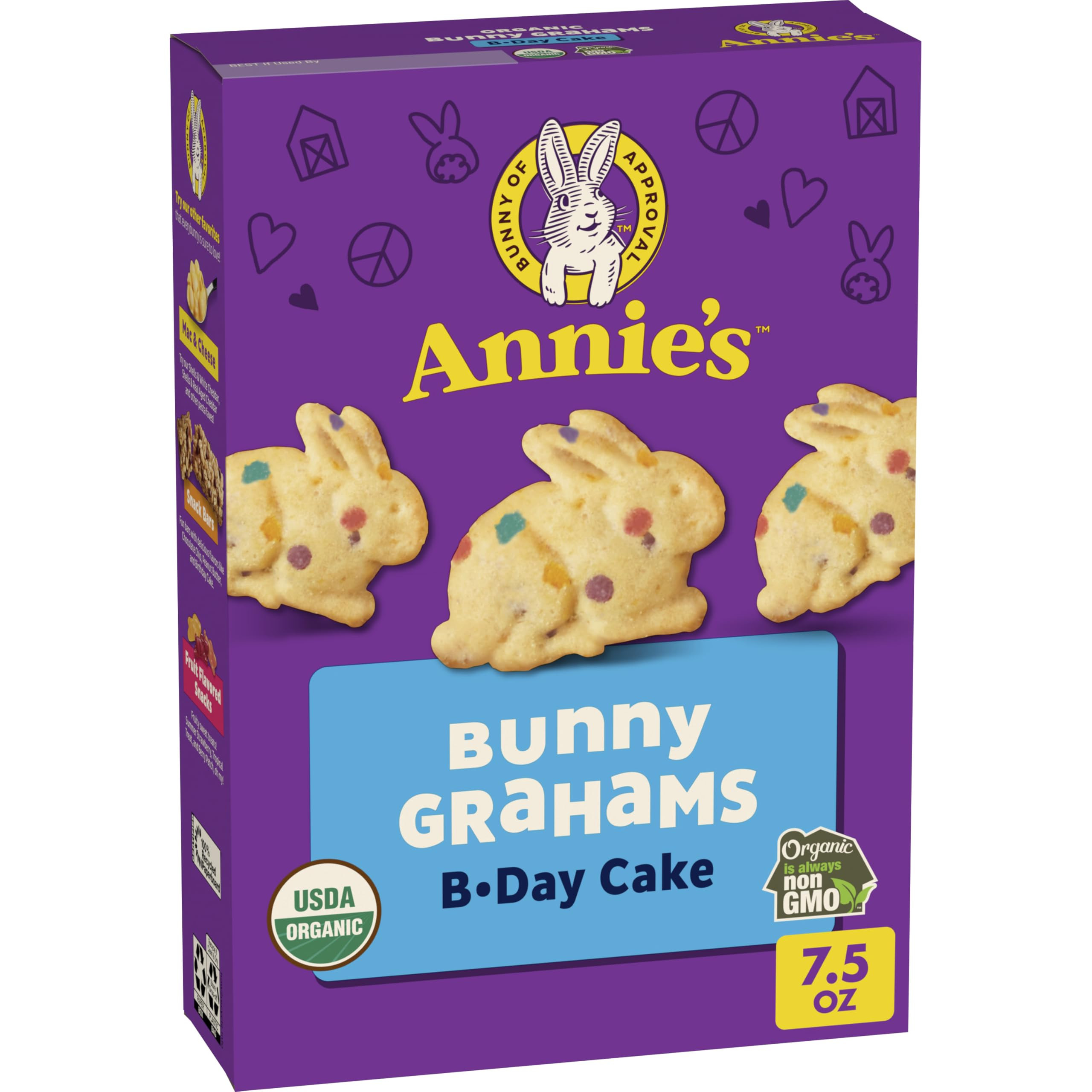 Annie's Organic Birthday Cake Bunny Graham Kids Snacks, 7.5 oz | Amazon (US)