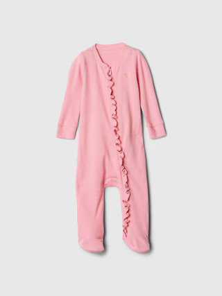 Baby Ribbed Two-Way Zip One-Piece | Gap Factory