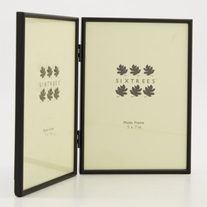 Matt Black Cambourne Double Photo Frame 18.5x27cm | TK Maxx