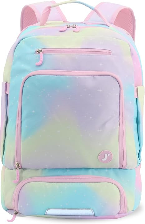 J World New York 2-in-1 Insulated Backpack Lunch Box for Kids. Adult School Bookbag, Aurora, 17 x... | Amazon (US)