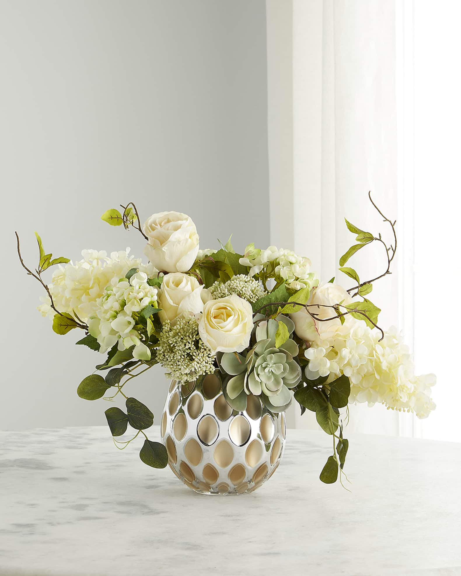 John-Richard Collection Golden Haze Faux-Floral Arrangement | Horchow