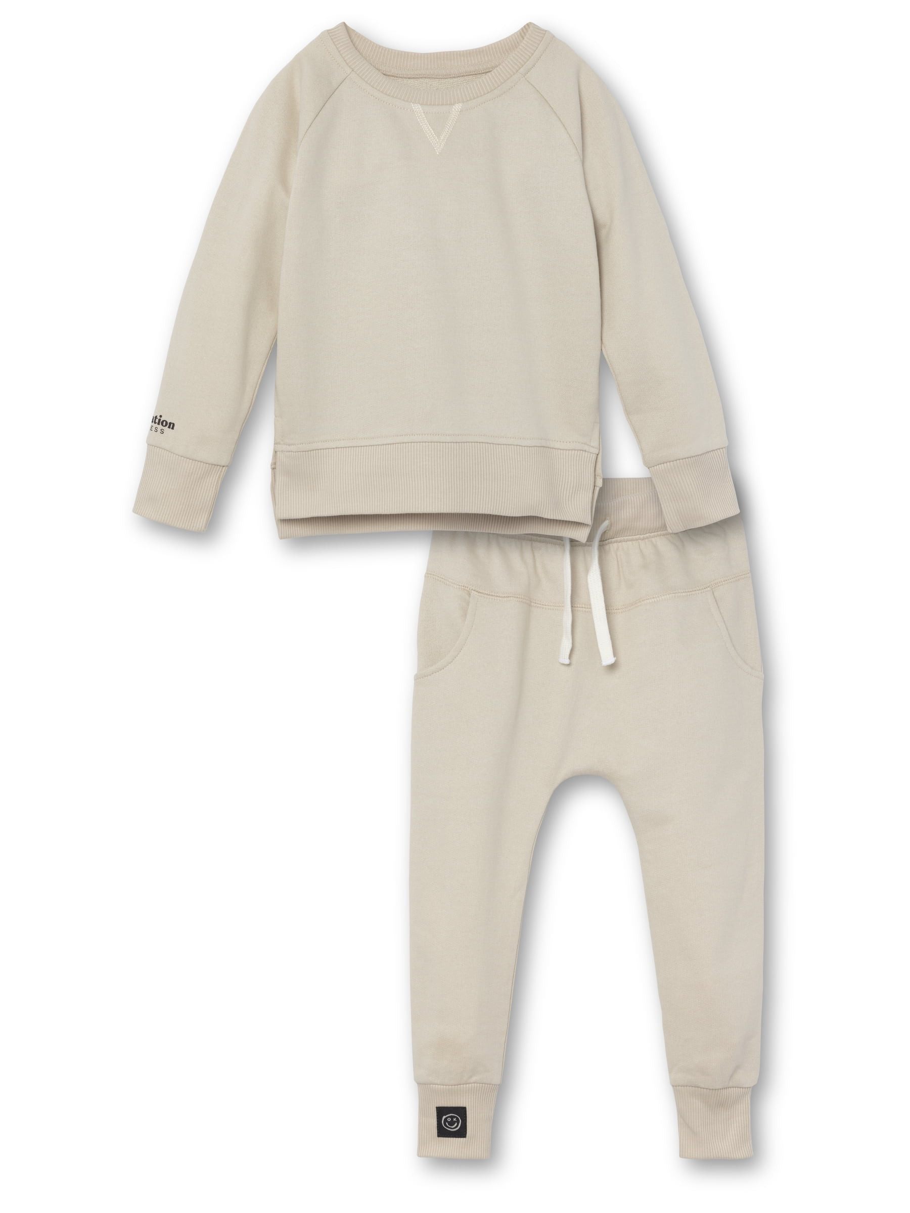 Little Star Organic Toddler 2Pc Sweatshirt & Harem Pants Set, Size 12M-5T - Walmart.com | Walmart (US)