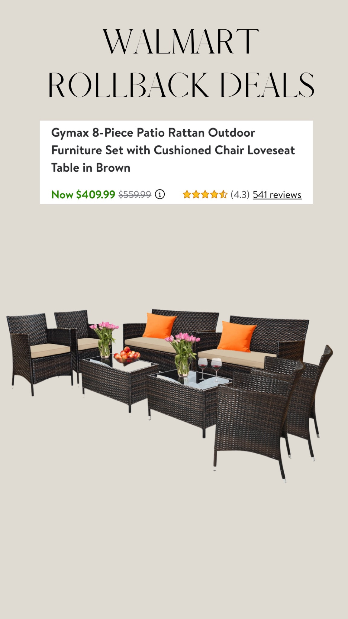 Walmart Rollback Patio Set 

#LTKsalealert #LTKhome #LTKSeasonal