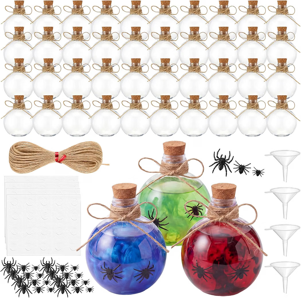 127 Pcs Halloween Potion Bottles Kit, 48 Pcs 3.4oz Plastic Jar | Amazon (US)