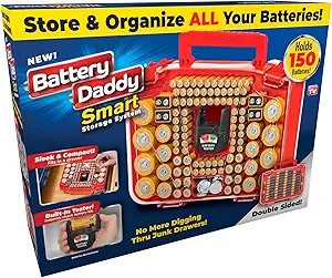 Ontel Battery Daddy Smart - Battery Organizer Storage Case with Tester, Stores & Protects Up to 1... | Amazon (US)